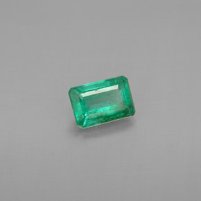 0.52 ct Green Emerald Stone, Natural Emerald in Octagon Facet Shape for Sale