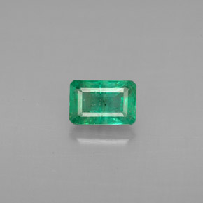0.61 ct Green Emerald Gemstone, Emerald Gem in Octagon Facet Shape for Sale.