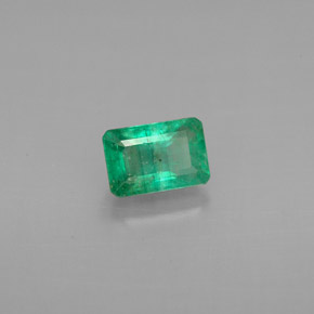 0.61 ct Green Emerald Stone, Natural Emerald in Octagon Facet Shape for Sale