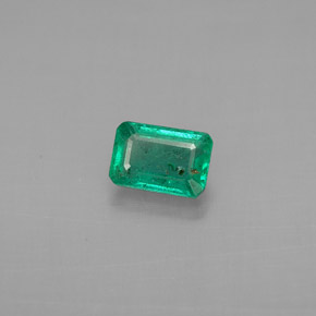0.62 ct Green Emerald Gemstone, Emerald Gem in Octagon Facet Shape for Sale.