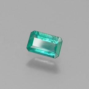 0.38 ct Green Emerald Stone, Natural Emerald in Octagon Facet Shape for Sale