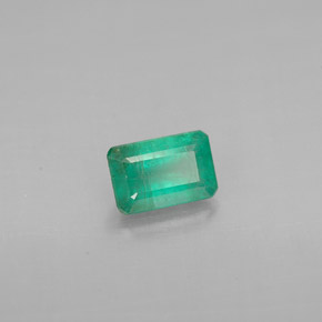 0.58 ct Green Emerald Stone, Natural Emerald in Octagon Facet Shape for Sale