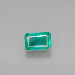 0.66 ct Green Emerald Gemstone, Emerald Gem in Octagon Facet Shape for Sale.