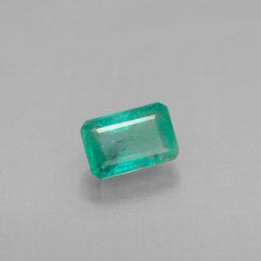 0.66 ct Green Emerald Stone, Natural Emerald in Octagon Facet Shape for Sale