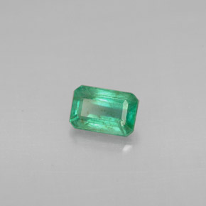 0.55 ct Green Emerald Stone, Natural Emerald in Octagon Facet Shape for Sale