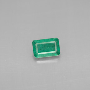 0.48 ct Green Emerald Gemstone, Emerald Gem in Octagon Facet Shape for Sale.