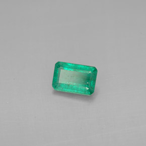 0.48 ct Green Emerald Stone, Natural Emerald in Octagon Facet Shape for Sale