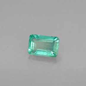 0.60 ct Green Emerald Stone, Natural Emerald in Octagon Facet Shape for Sale