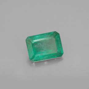 1.17 ct Green Emerald Stone, Natural Emerald in Octagon Facet Shape for Sale