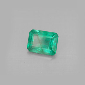 1.27 ct Green Emerald Stone, Natural Emerald in Octagon Facet Shape for Sale