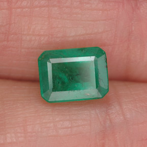 1.70 ct Green Emerald Stone, Natural Emerald in Octagon Facet Shape for Sale