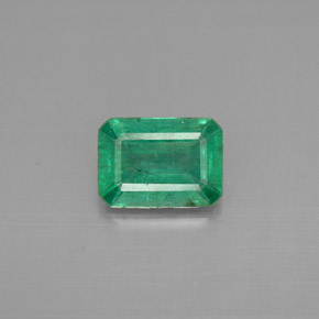 1.16 ct Green Emerald Gemstone, Emerald Gem in Octagon Facet Shape for Sale.