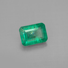 1.42 ct Green Emerald Stone, Natural Emerald in Octagon Facet Shape for Sale