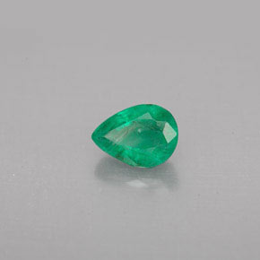 0.78 ct Green Emerald Stone, Natural Emerald in Pear Facet Shape for Sale