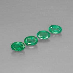 1.91 ct Green Emerald Gemstone, Emerald Gem in Oval Facet Shape for Sale.