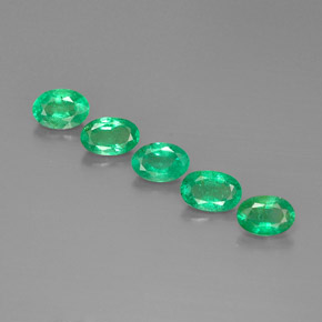2.17 ct Green Emerald Gemstone, Emerald Gem in Oval Facet Shape for Sale.
