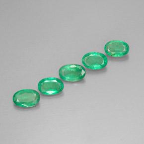 1.90 ctw Green Emerald Stones, Natural Emerald in Oval Facet Shape for Sale