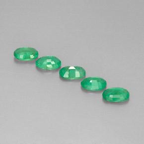 Emerald Gemstones in 6 x 4 mm (calibrated) Size for Sale, Emerald Stones in Medium Green Color