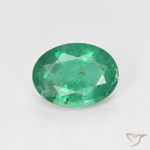 Esmeralda Verde Forma ovalada de 8,9 x 6,6mm de Zambia, peso de 1.48 ct, piedra preciosa natural Aceitado en claridad vs-si, Esmeralda de 1 pieza - Color: Verde medio, dureza Mohs de 7.5 - 8 Adecuado para joyas de uso diario, Piedra natal de mayo, Photo A