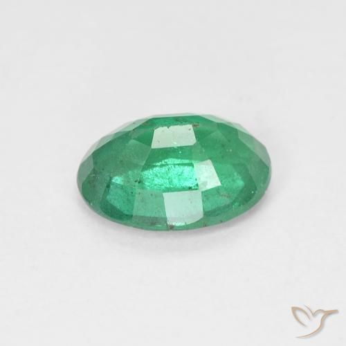 Emerald Gemstone in 8.9 x 6.6 mm Size for Sale, Emerald Stone in Medium Green Color
