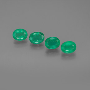 1.70 ct Green Emerald Gemstone, Emerald Gem in Oval Facet Shape for Sale.