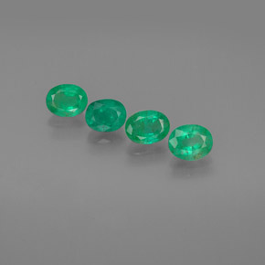 1.45 ct Green Emerald Stone, Natural Emerald in Oval Facet Shape for Sale