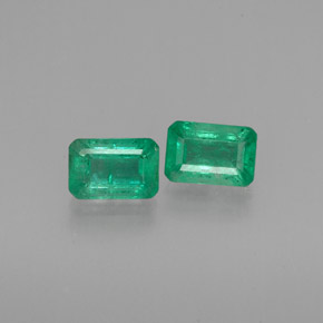 1.20 ct Green Emerald Gemstone, Emerald Gem in Octagon Facet Shape for Sale.