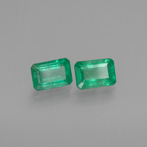 1.20 ct Green Emerald Stone, Natural Emerald in Octagon Facet Shape for Sale