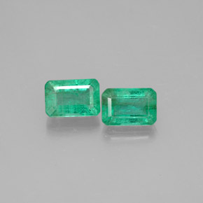 1.10 ct Green Emerald Gemstone, Emerald Gem in Octagon Facet Shape for Sale.