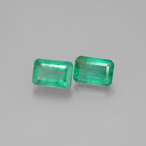 1.10 ct Green Emerald Stone, Natural Emerald in Octagon Facet Shape for Sale