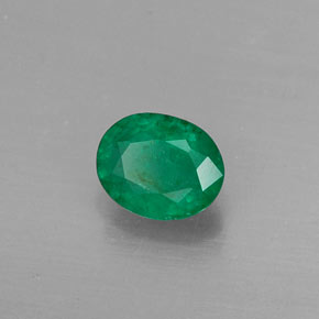 0.36 ct Green Emerald Stone, Natural Emerald in Oval Facet Shape for Sale