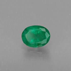 0.37 ct Green Emerald Stone, Natural Emerald in Oval Facet Shape for Sale