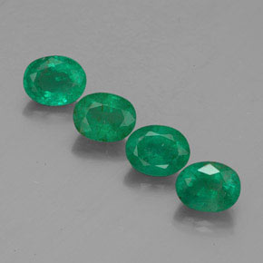 1.70 ct Green Emerald Gemstone, Emerald Gem in Oval Facet Shape for Sale.