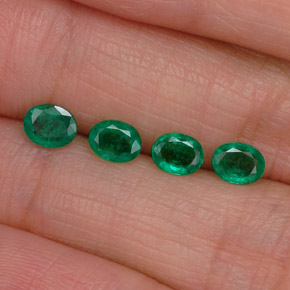 1.21 ct Green Emerald Gemstone, Emerald Gem in Oval Facet Shape for Sale.