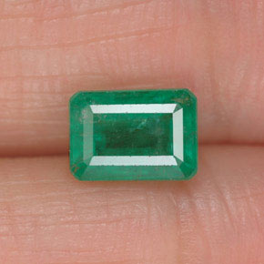 1.18 ct Green Emerald Gemstone, Emerald Gem in Octagon Facet Shape for Sale.