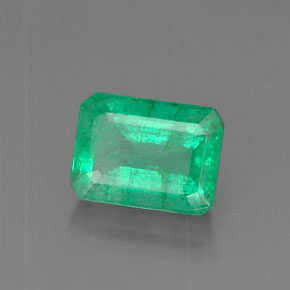 1.05 ct Green Emerald Stone, Natural Emerald in Octagon Facet Shape for Sale