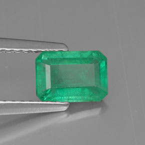 0.75 ct Green Emerald Stone, Natural Emerald in Octagon Facet Shape for Sale