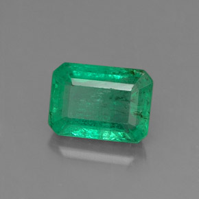 0.96 ct Green Emerald Stone, Natural Emerald in Octagon Facet Shape for Sale