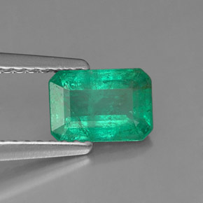 0.79 ct Green Emerald Stone, Natural Emerald in Octagon Facet Shape for Sale