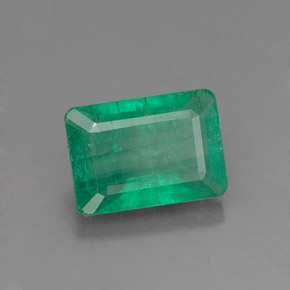 0.97 ct Green Emerald Stone, Natural Emerald in Octagon Facet Shape for Sale