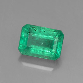 1.04 ct Green Emerald Stone, Natural Emerald in Octagon Facet Shape for Sale