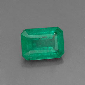 0.87 ct Green Emerald Stone, Natural Emerald in Octagon Facet Shape for Sale