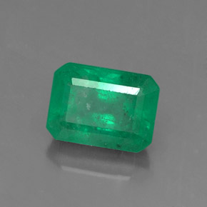1.15 ct Green Emerald Stone, Natural Emerald in Octagon Facet Shape for Sale