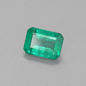 0.84 ct Green Emerald Stone, Natural Emerald in Octagon Facet Shape for Sale