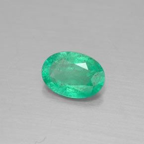 0.31 ct Green Emerald Stone, Natural Emerald in Oval Facet Shape for Sale