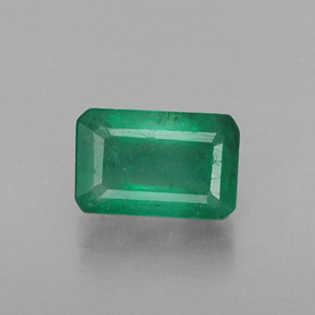 0.61 ct Green Emerald Gemstone, Emerald Gem in Octagon Facet Shape for Sale.