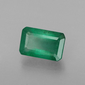 0.61 ct Green Emerald Stone, Natural Emerald in Octagon Facet Shape for Sale