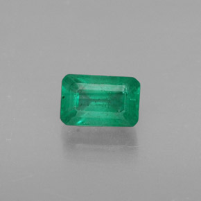 0.54 ct Green Emerald Gemstone, Emerald Gem in Octagon Facet Shape for Sale.