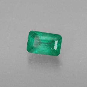 0.54 ct Green Emerald Stone, Natural Emerald in Octagon Facet Shape for Sale