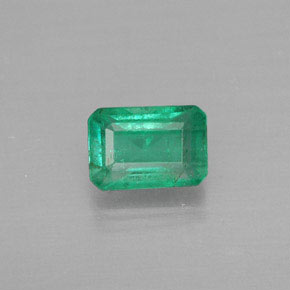 0.55 ct Green Emerald Gemstone, Emerald Gem in Octagon Facet Shape for Sale.